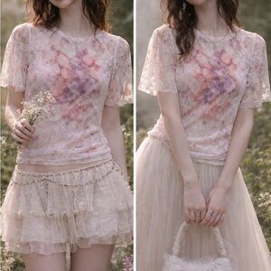 Top- Etherweave / Soft Mythic / Fairycore, Botanical Romanticism, Whimsygoth